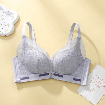 【Amhome】內衣小胸聚攏顯大收副乳防下垂調整型上托無鋼圈性感蕾絲胸罩# 122823(現貨+預購)