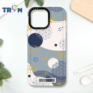 TRON IPHONE 16 PRO MAX 日系和風圓點流水紋系列 防摔 MAGSAFE 磁吸 太空載具殼 透黑 手機殼