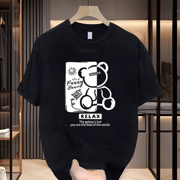 100%純棉短袖 可愛上衣 oversizeT恤 寬鬆潮T 短袖上衣 女生上衣 無性別穿搭 圓領上衣 學生上衣A18
