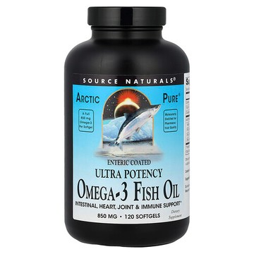 Source Naturals, Arctic Pure®，Omega-3 魚油，850 毫克，120 粒軟膠囊