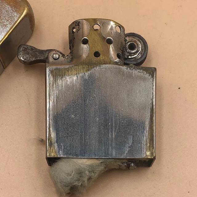 ジッポー ZIPPO ライター 1940〜1941年 ラウンドコーナー 4バレル 水平歯 スポーツシリーズ ドッグ 犬