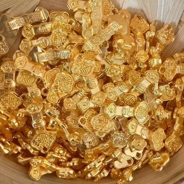 臺灣出貨📣200個迷你如意算盤銅錢元寶擺件相框配件小禮品辦公室擺飾裝飾品