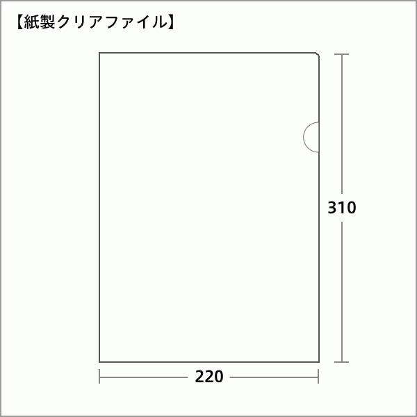 紙製クリアファイル A4 ホワイト (片全面半透明) 100枚 クリアホルダー クリアファイル 紙製 紙 おしゃれ 無地 ハート