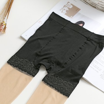 安全褲絲襪隱形防走光10D超薄夏單面加襠女無縫拼接二合一連褲襪