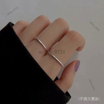 🎇免運特價✨古法鈦鋼素圈戒指小衆高級感設計極簡約不掉色女生食指指環時尚潮#免運