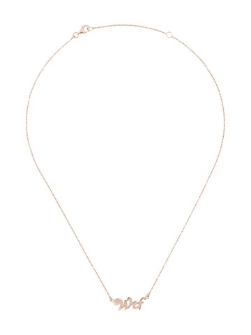 True Rocks - WTF necklace - women - Rose Gold Plated Sterling Silver - One Size - Pink