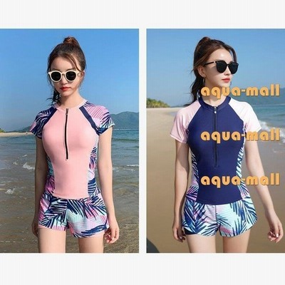 水着 レディース 半袖 2点セット タンキニ ショートパンツ 通販 フィットネス スポーツ セパレート ビーチ プール ジム運動用 水着人気 通販 Lineポイント最大get Lineショッピング