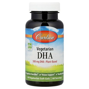 Carlson, 素食 DHA，500 毫克，60 粒素食軟膠囊