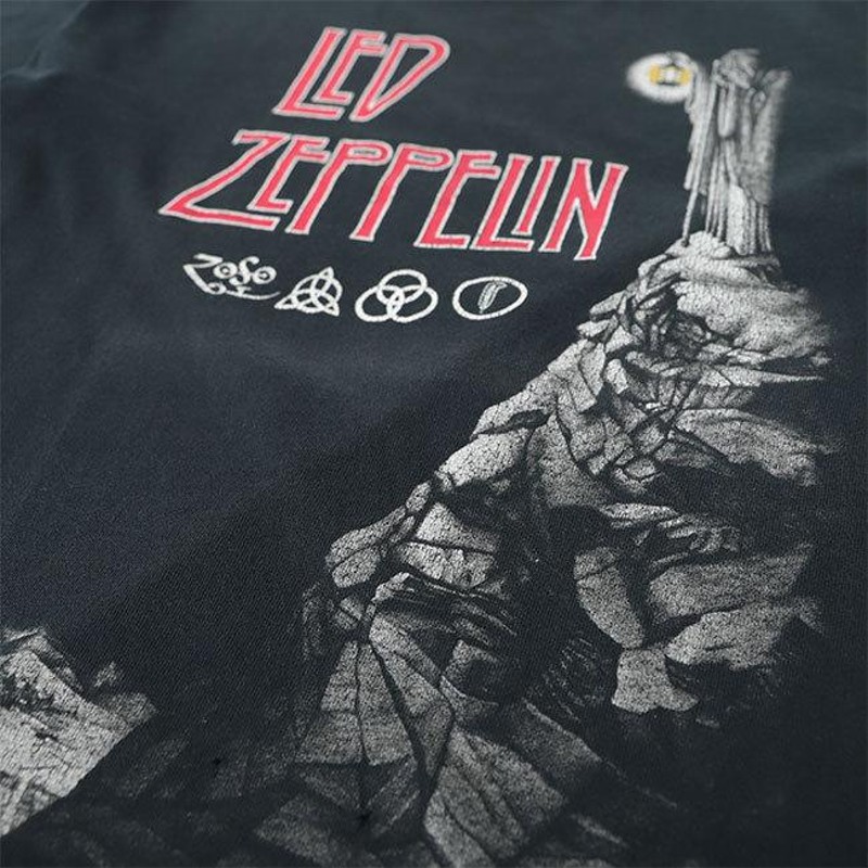 希少70年代 80年代当時物レッド・ツェッペリンTシャツ黒バンド