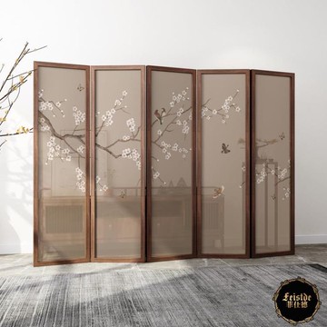 屏風 新中式屏風隔斷客廳玄關現代簡約臥室遮擋古風實木折疊可移動折屏