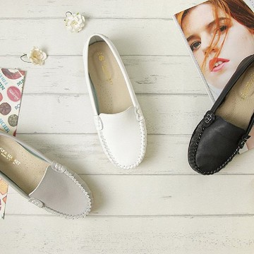 舒適升級素面豆豆鞋 1DR30