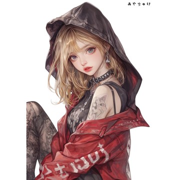 【10月新作5】07-094-0052 人物貼紙 輕龐克女孩