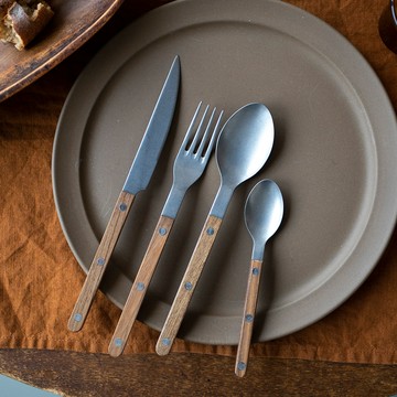 SABRE | Bistrot 復古酒館鈕扣系列 | 4件組 | 霧面 | 柚木