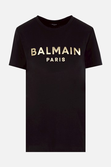 BALMAIN logo printed cotton t-shirt Man