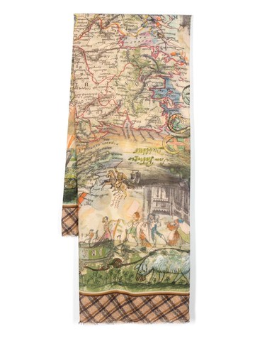 Faliero Sarti - Irlanda map-print scarf - women - Modal/Cashmere - One Size - Neutrals