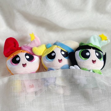 飛天小女警 睡夢系列吊飾 絨毛玩具 花花 泡泡 毛毛 /現貨