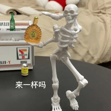 台灣出貨 多關節可動骨節人歐 骷髏人偶 搞怪擺件 兒童diy拼裝玩具 模型手辦 整蠱搞笑擺件 包包掛件 禮物 交換禮物