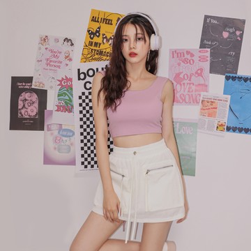 後綁帶素色BRA背心-粉【KT223234】-4色