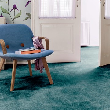 比利時蝴蝶亮澤舒柔地毯 72孔雀藍 140x200cm