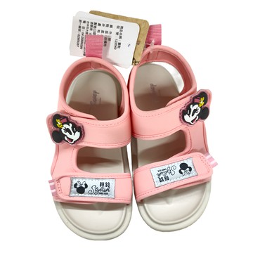 BORUI 柏睿鞋業 兒童款 米妮立體織帶造型休閒涼鞋  17  粉色