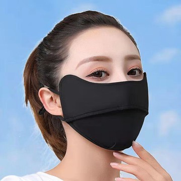 台灣出貨+免運 新款清涼透氣冰絲防曬面罩 夏季防紫外線透氣護眼角涼感面罩 透氣孔涼感口罩 騎車防曬涼感口罩 防曬口罩面罩