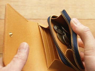 【客製化刻字】台灣職人手作皮革零錢包短夾 (禮盒包裝)