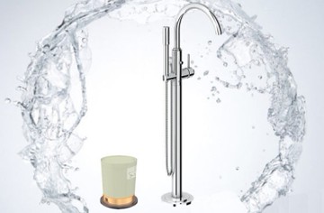 【麗室衛浴】德國 GROHE 落地浴缸龍頭 32653001+45991000