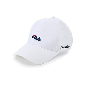 FILA 經典LOGO帽/棒球帽-白色 HTZ-1000-WT