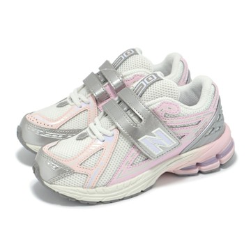 New Balance 休閒鞋 1906R 中童 寬楦 粉 銀 魔鬼氈 小朋友 復古 運動鞋 NB PV1906RP-W