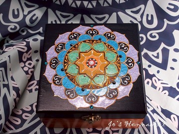 手工彩繪施華洛世奇水鑽木盒