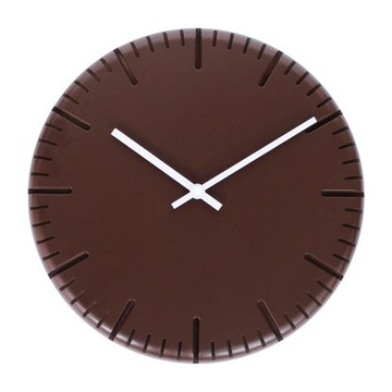 【現貨】Lovel 30cm 木刻靜音時鐘-巧克棕（W300L-BR）