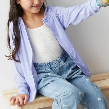 日本 devirock - 90%抗UV 輕薄透氣防曬連帽小外套-羅蘭紫