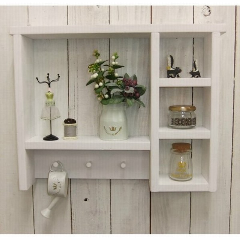 ウォールシェルフ ウォールラック 飾り棚 壁付け 壁掛け ラック おしゃれ アンティーク 雑貨 押しピン 画鋲 賃貸 木製 ホワイト 白 シェルフa ペグ付き 通販 Lineポイント最大0 5 Get Lineショッピング