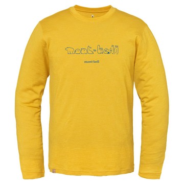 ├登山樂┤日本 mont-bell MWPLUS LT L/S T 北方動物男長袖上衣 黃 # 1114617YL