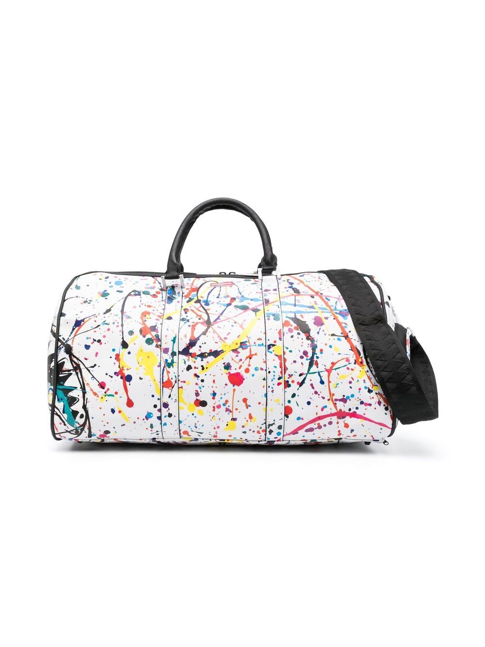 sprayground kid - paint-splatter holdall bag - kids - Polyester/PVC - One Size - White