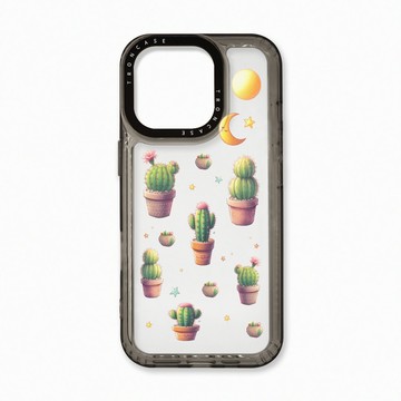 iPhone 16 Pro 殼 TRON IPhone 16 Pro 月亮太陽仙人掌集合 太空殼 透黑款 手機殼