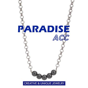 PARADISE 黑色圓珠 韓式簡約質感項鍊 百搭 小眾設計感項鍊