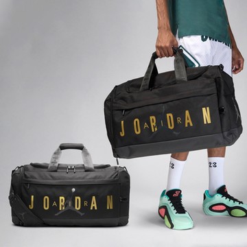 Nike 行李袋 Jordan Velocity 60L 黑 金 大容量 訓練包 運動 旅行包 手提 置鞋隔層 JD2443003AD-001