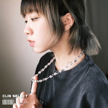 西林 CLIN｜選物｜貓眼碎石串珠項鍊 / A-0004 中性 復古 新品 小碎銀 高級感
