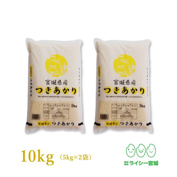 新米 米 10kg つきあかり 宮城県産 米10kg お米 白米 令和5年産 送料無料 5kg×2袋セット