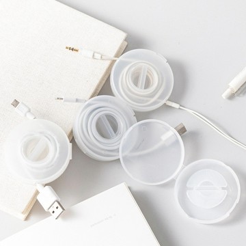 台灣現貨👑手機線收納 數據線收納盒 耳機繞線器收納盒 充電線收納神器 透明數據線盒 理線盒 整理捲線扣 捲線收納盒