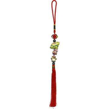 聖誕禮物 生肖屬狗(三合六合幸運守護神)-(兔馬虎)大串中國結吊飾