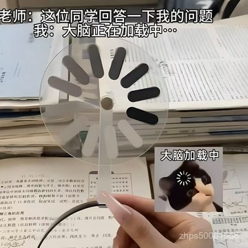 臺灣🚍8H出🉑努力加載中髮夾旋轉亞克力像素風可髮飾搞怪高顔值髮卡簡約髮箍 Y4UB
