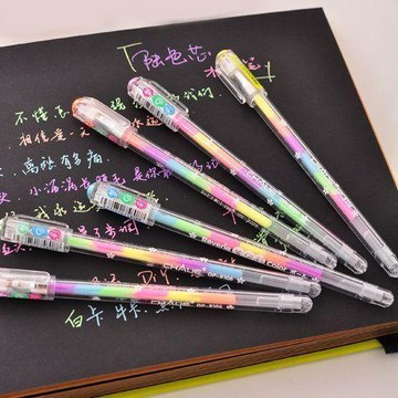 ✅20支筆6色合一彩虹熒光筆彩色水粉中性筆小學生DIY塗鴉繪畫禮物筆【台灣出貨】