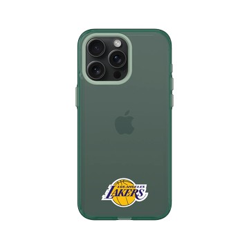 iPhone 15 Pro Max Clear 憂墨綠 - NBA - Mini Logo-洛杉磯湖人 L.A. Lakers