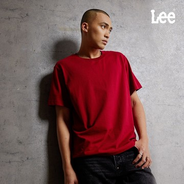 Lee CNY後背印刷寬鬆短T 男 紅色 LB602001719