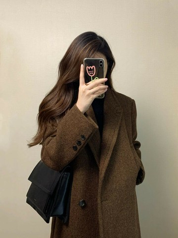 加厚呢子大衣女秋冬季高級感毛呢外套2024新款小個子赫本風超好看【淘夢屋】