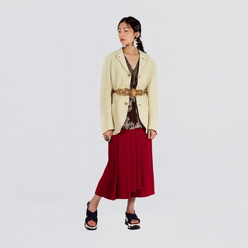 【蛋植物古著】月光麻質古著西裝外套