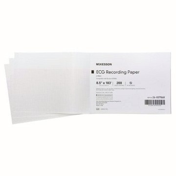 ECG Recording Paper McKesson 8-1/2 Inch X 183 Foot Z-Fold 200 Count by McKesson