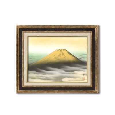 ダークブラウンアンティーク額 〔額装品〕世界の名画F6 葛谷聖山